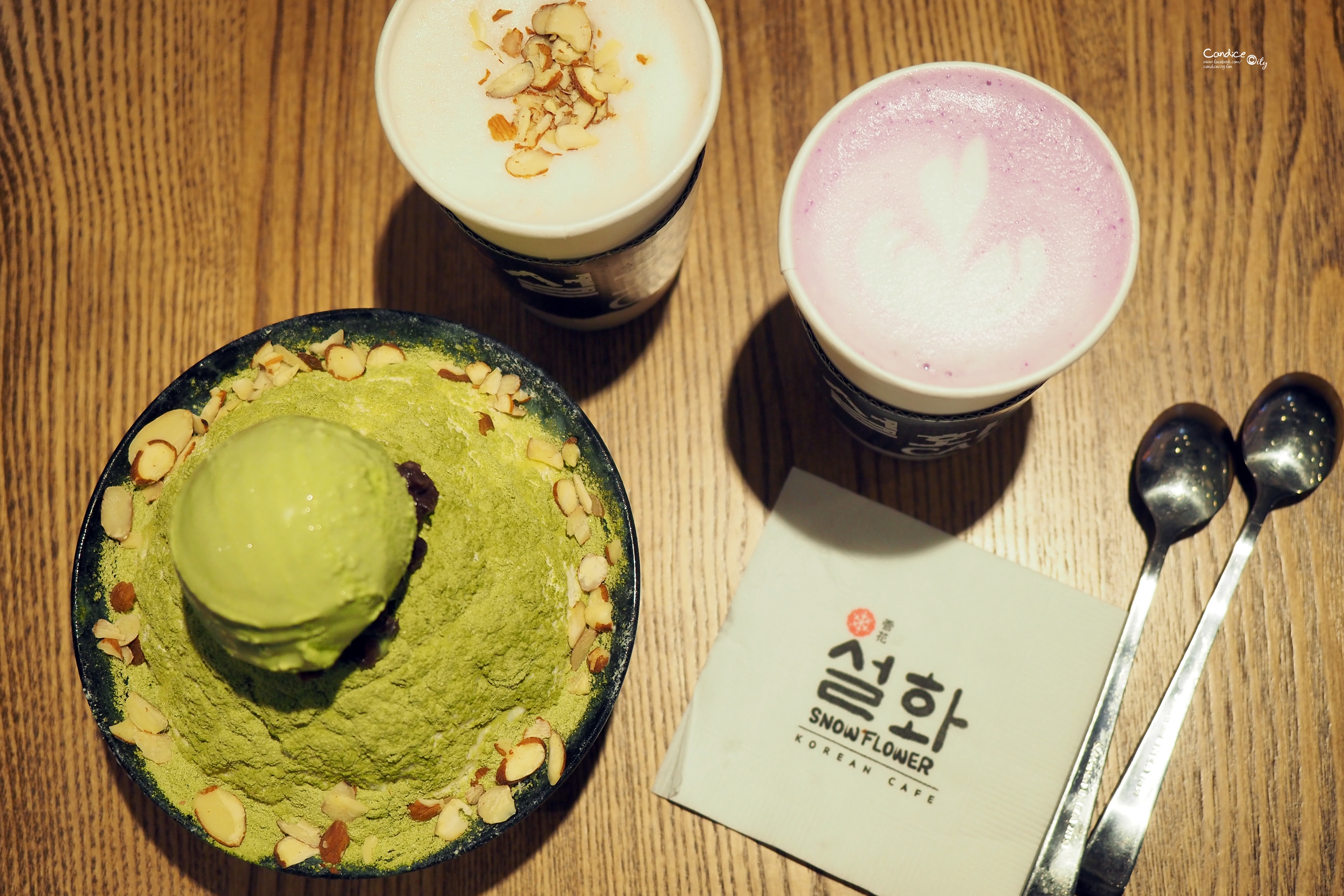 《南港CITYLINK》雪花咖啡Snow Flower 韓國咖啡館,好吃的抹茶紅豆雪花冰! @陳小沁の吃喝玩樂