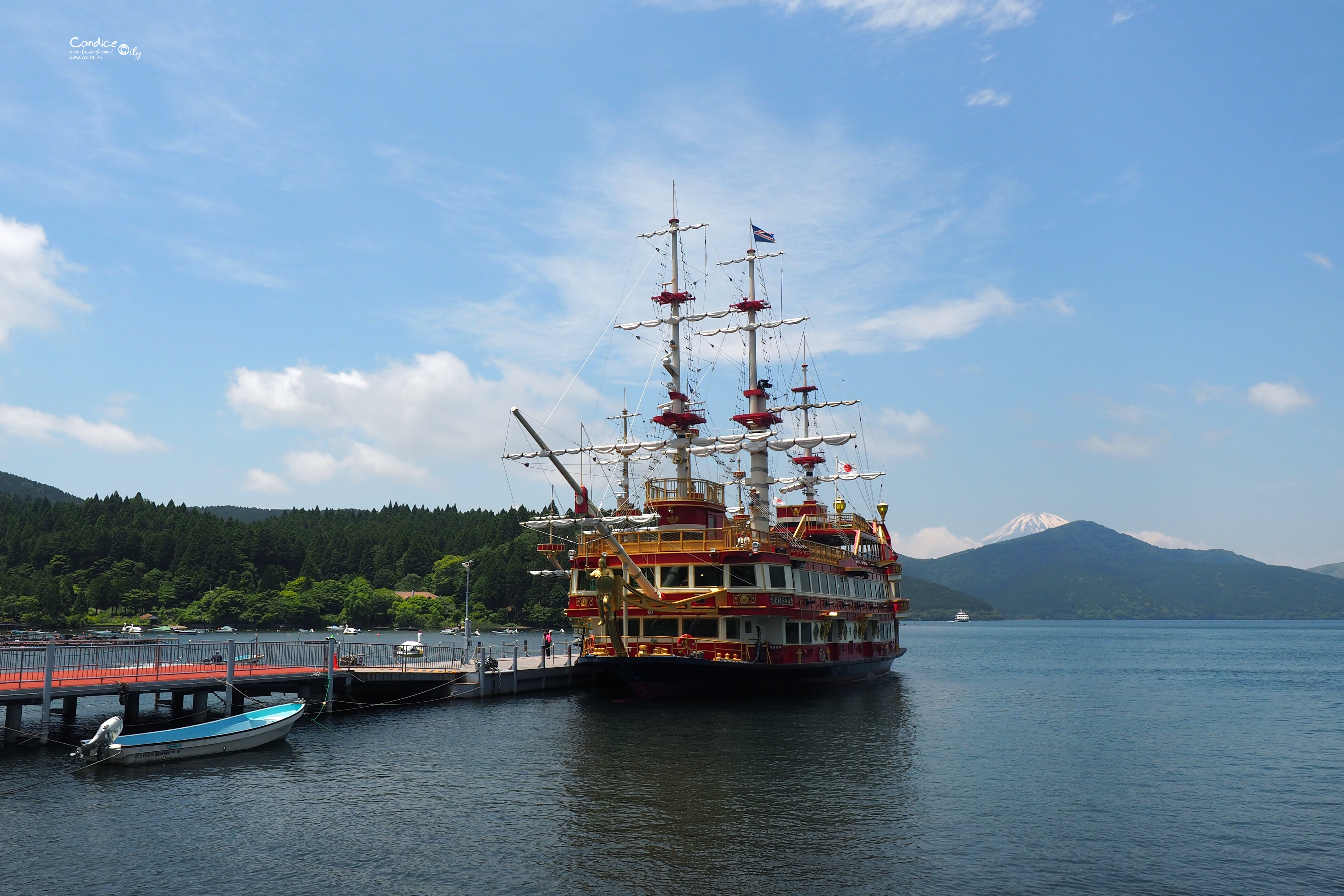 箱根景點》桃源谷海賊船至箱根町港,湖上看風景超美! @陳小沁の吃喝玩樂